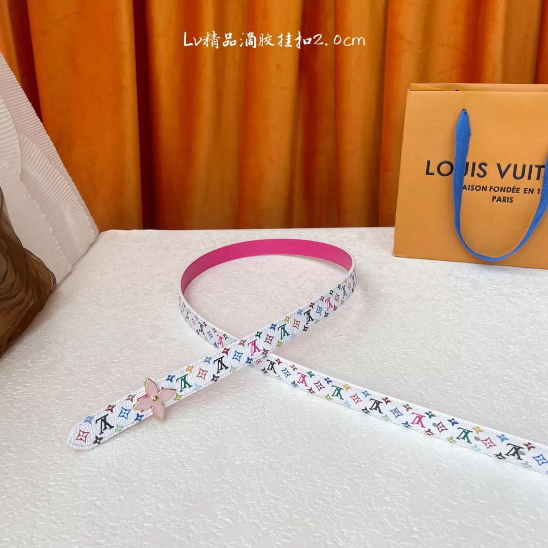 Timeless 7773 Louis Vuitton AAA Quality Belts In 2.0cm For Women