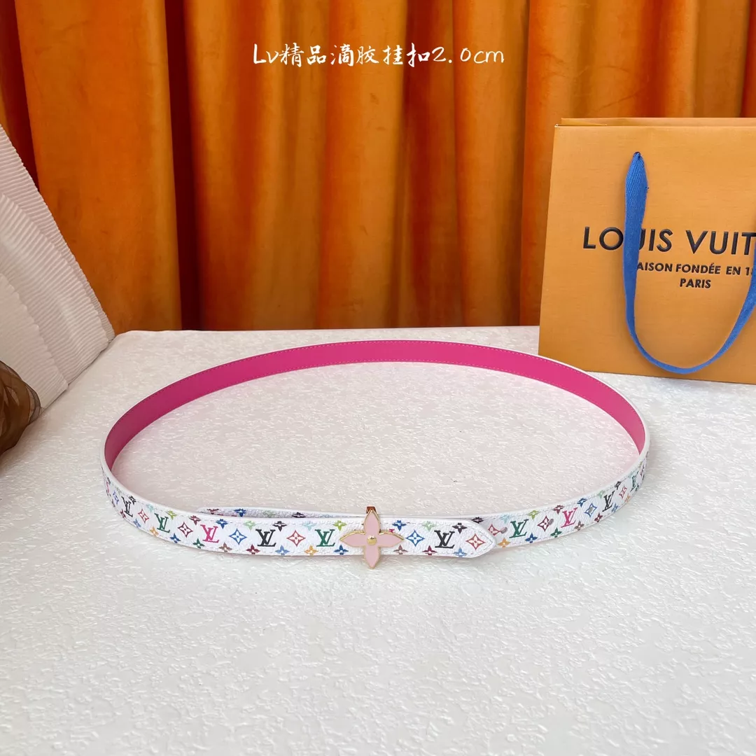 Timeless 7773 Louis Vuitton AAA Quality Belts In 2.0cm For Women