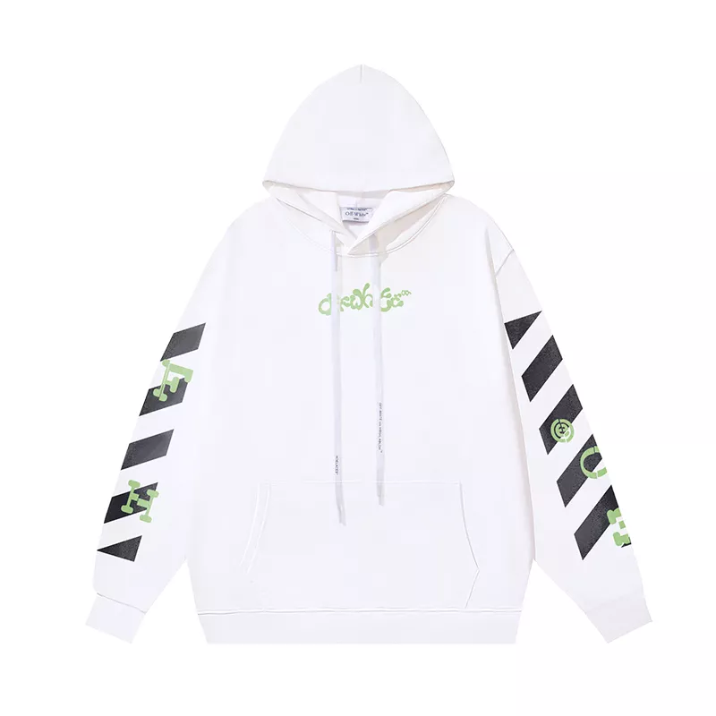 Timeless 7945 Off-White Hoodies Long Sleeved For Unisex