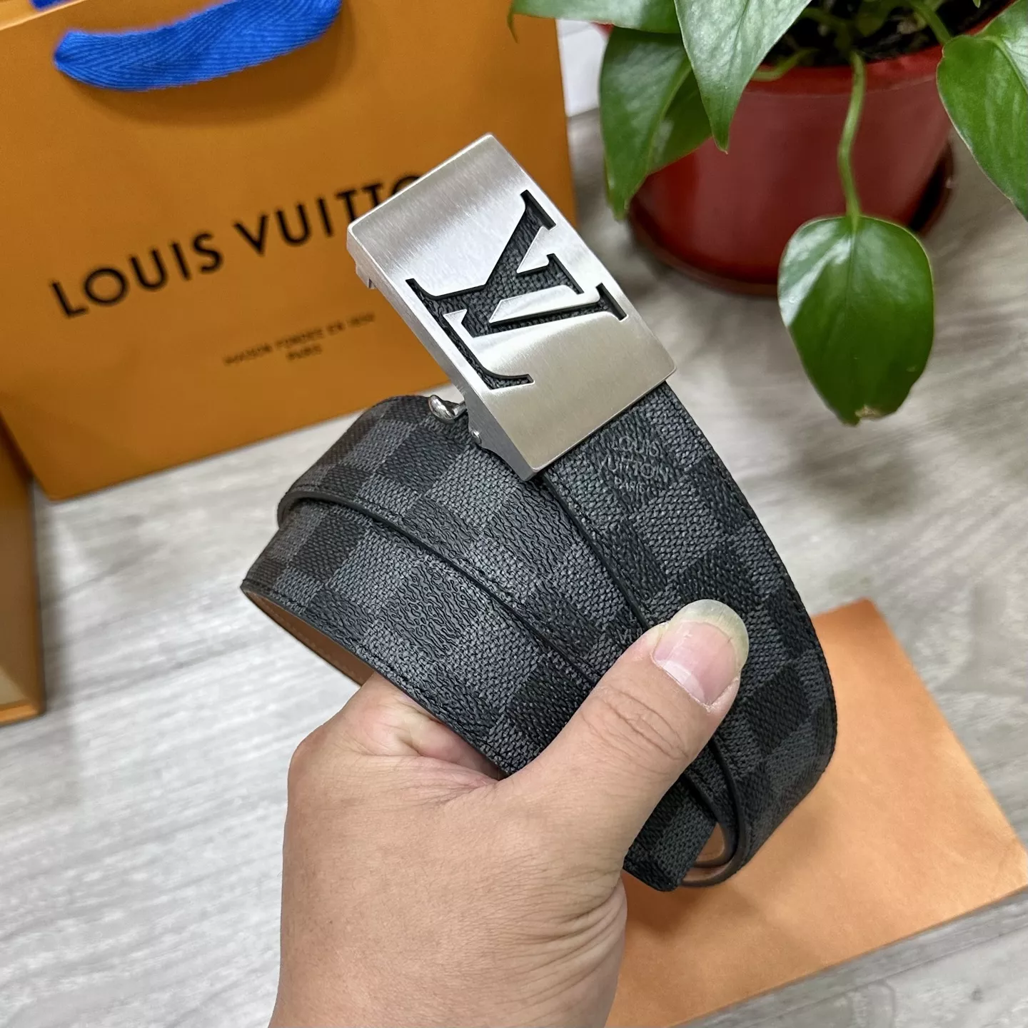 Timeless 8021 Louis Vuitton AAA Quality Belts In 3.5cm For Men