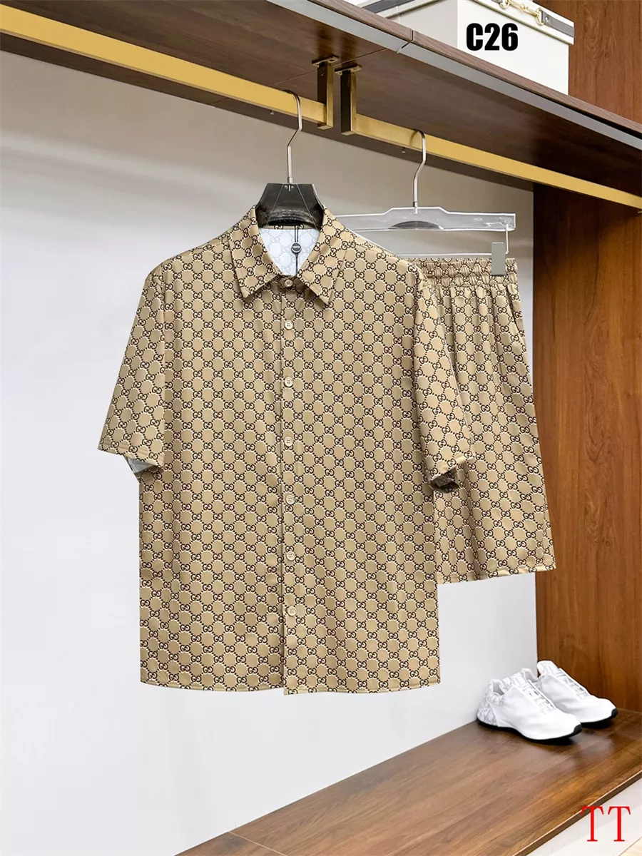 Timeless 8336 Gucci Tracksuits Short Sleeved For Men