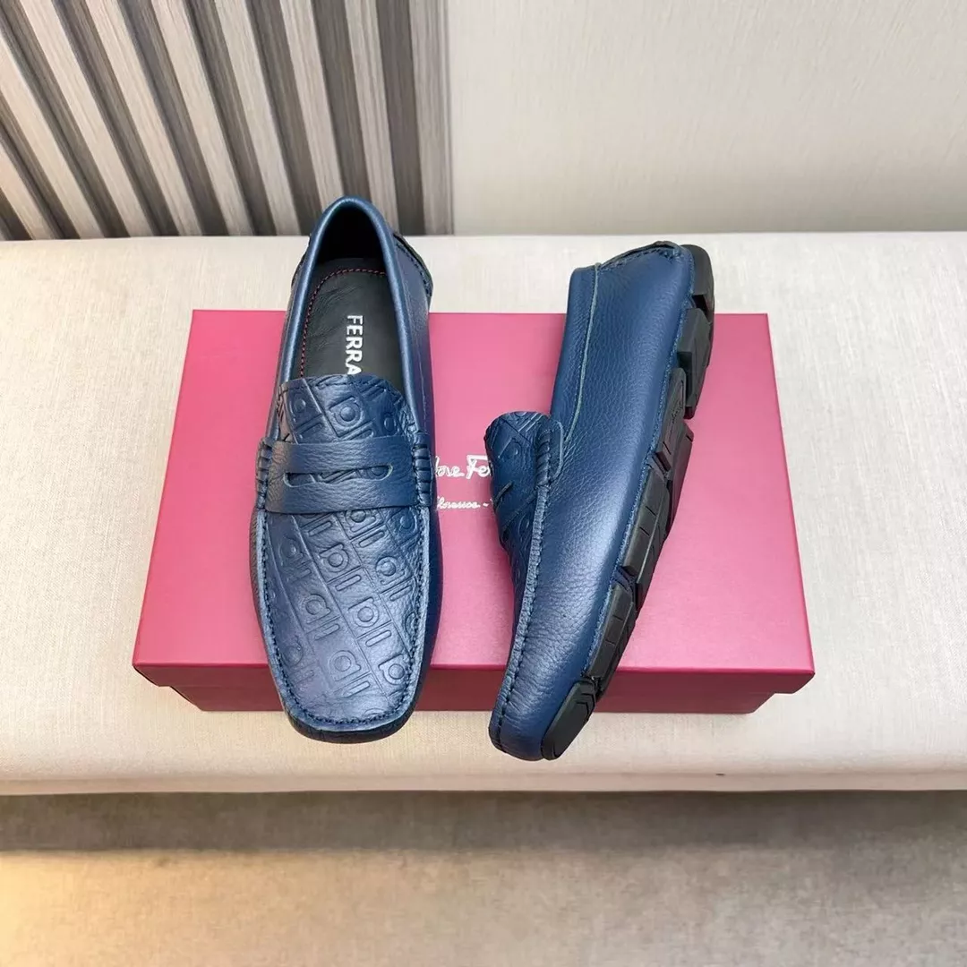 Timeless 8642 Salvatore Ferragamo Leather Shoes For Men