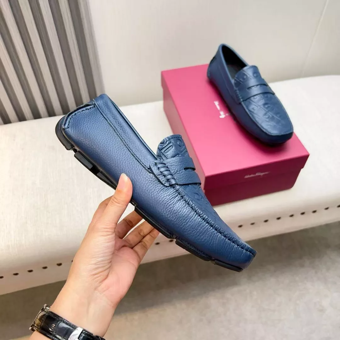 Timeless 8642 Salvatore Ferragamo Leather Shoes For Men