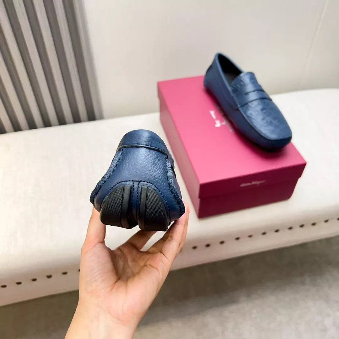 Timeless 8642 Salvatore Ferragamo Leather Shoes For Men
