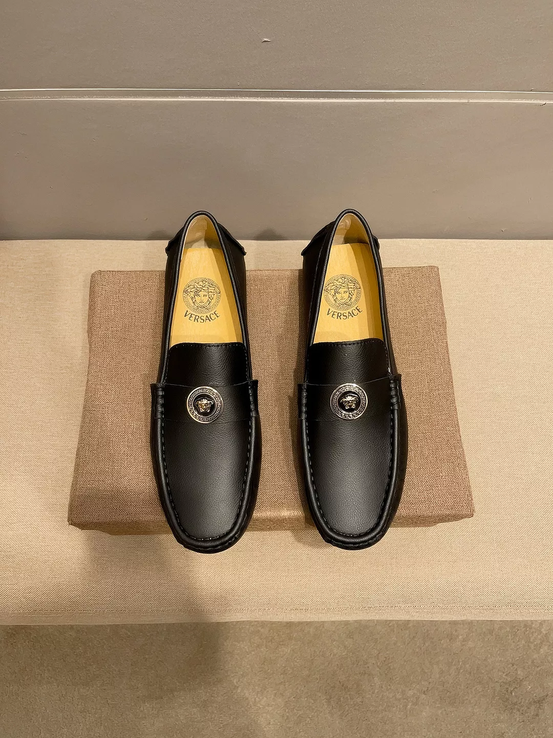 Timeless 9224 Versace Leather Shoes For Men