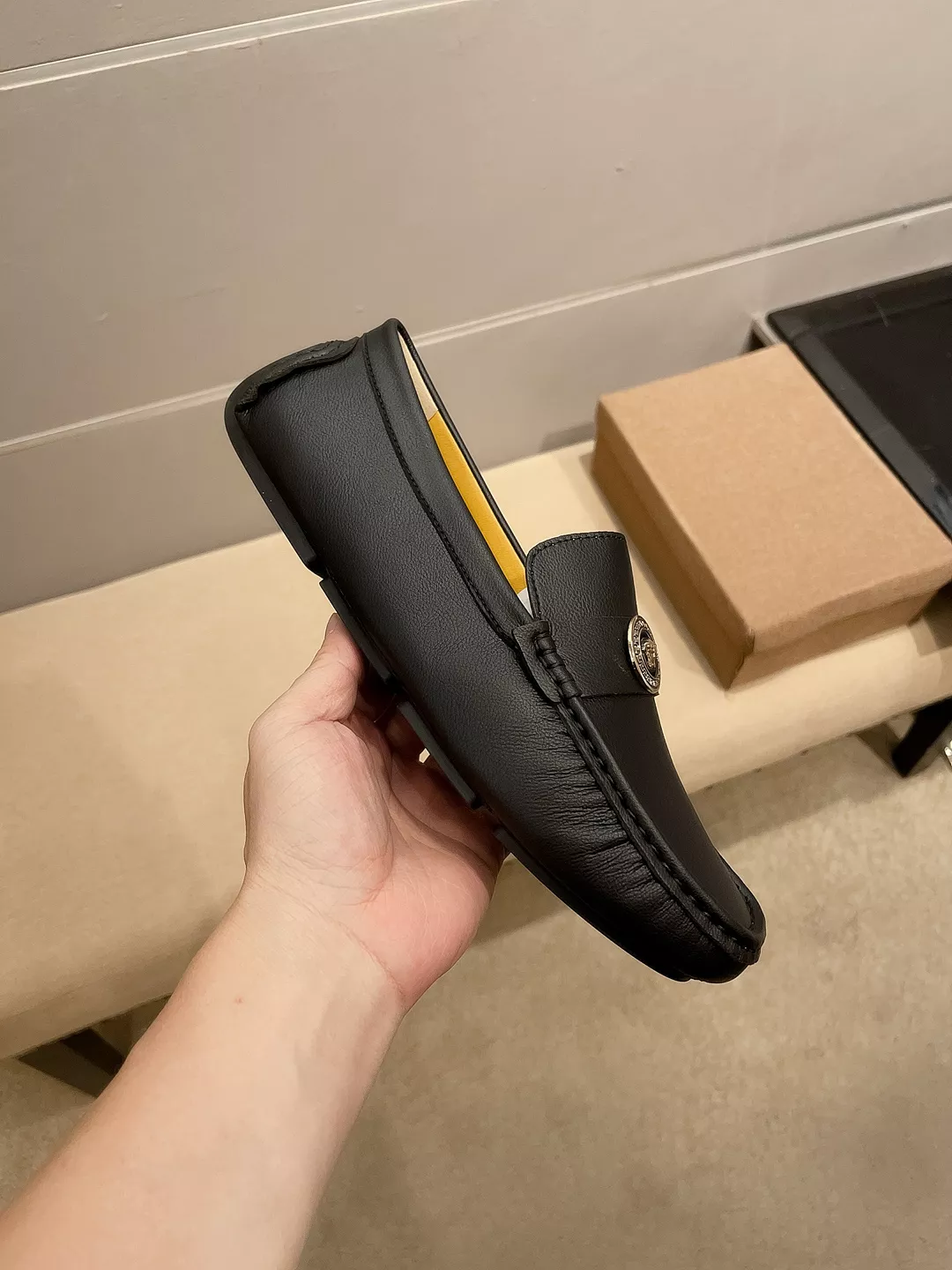 Timeless 9224 Versace Leather Shoes For Men