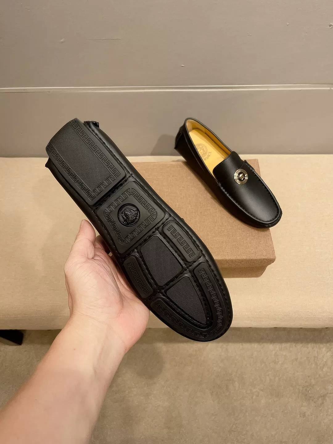 Timeless 9224 Versace Leather Shoes For Men
