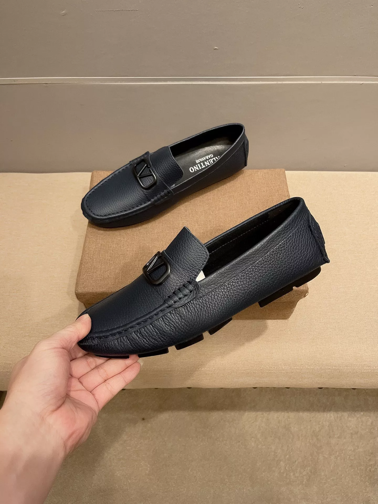 TopPick 2264 Valentino Leather Shoes For Men