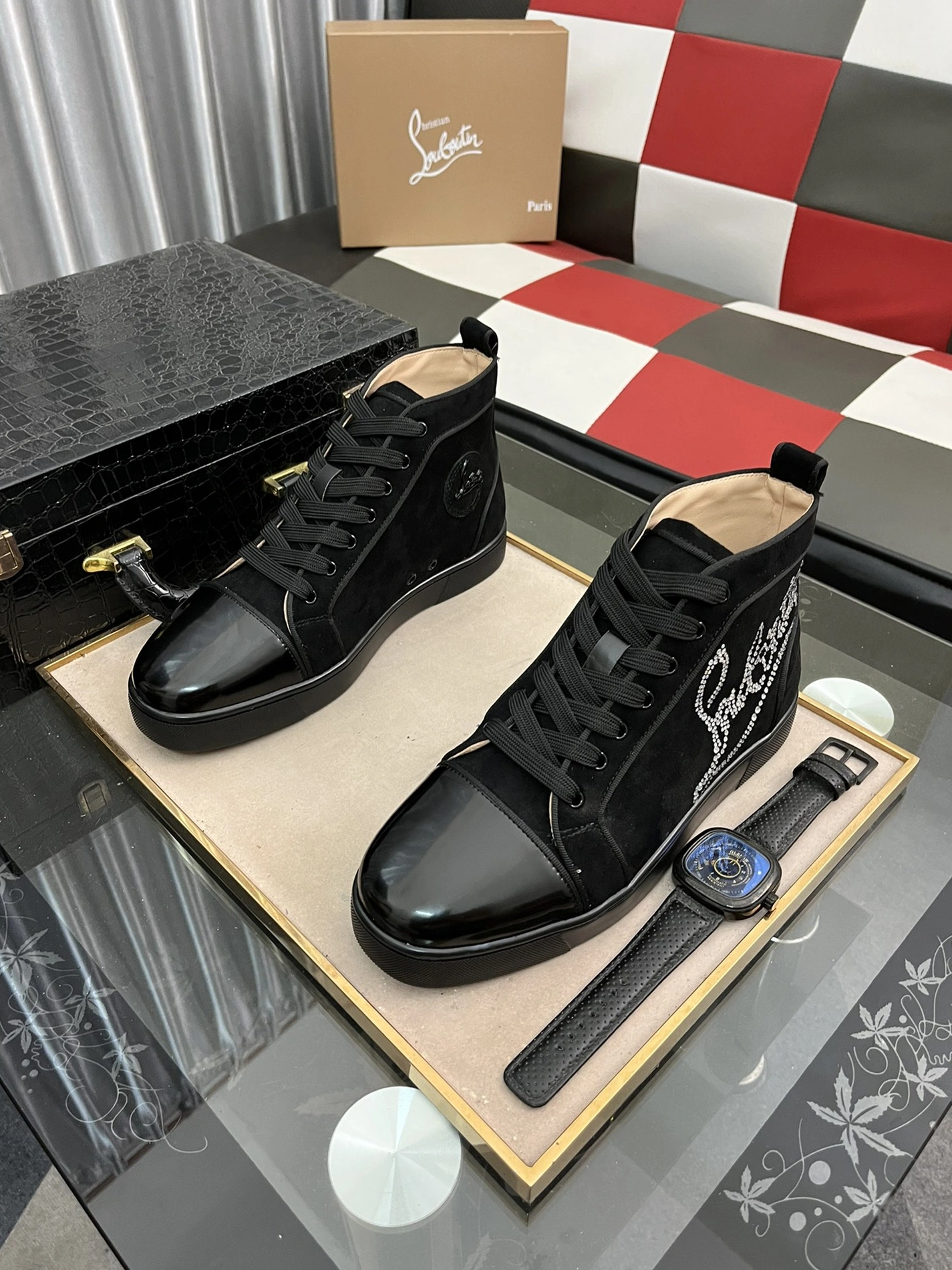 TopPick 3852 Christian Louboutin High Top Shoes For Men