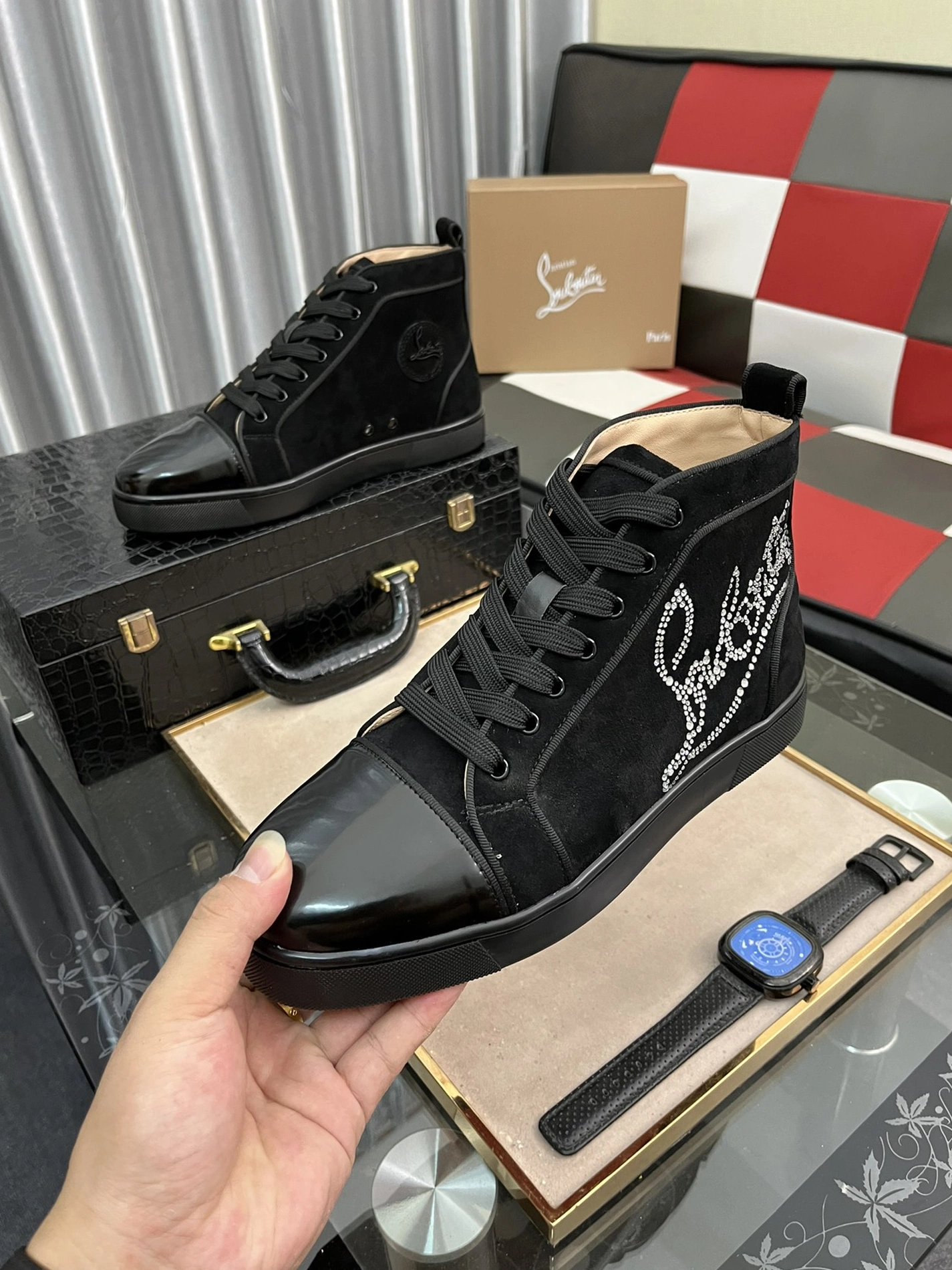 TopPick 3852 Christian Louboutin High Top Shoes For Men