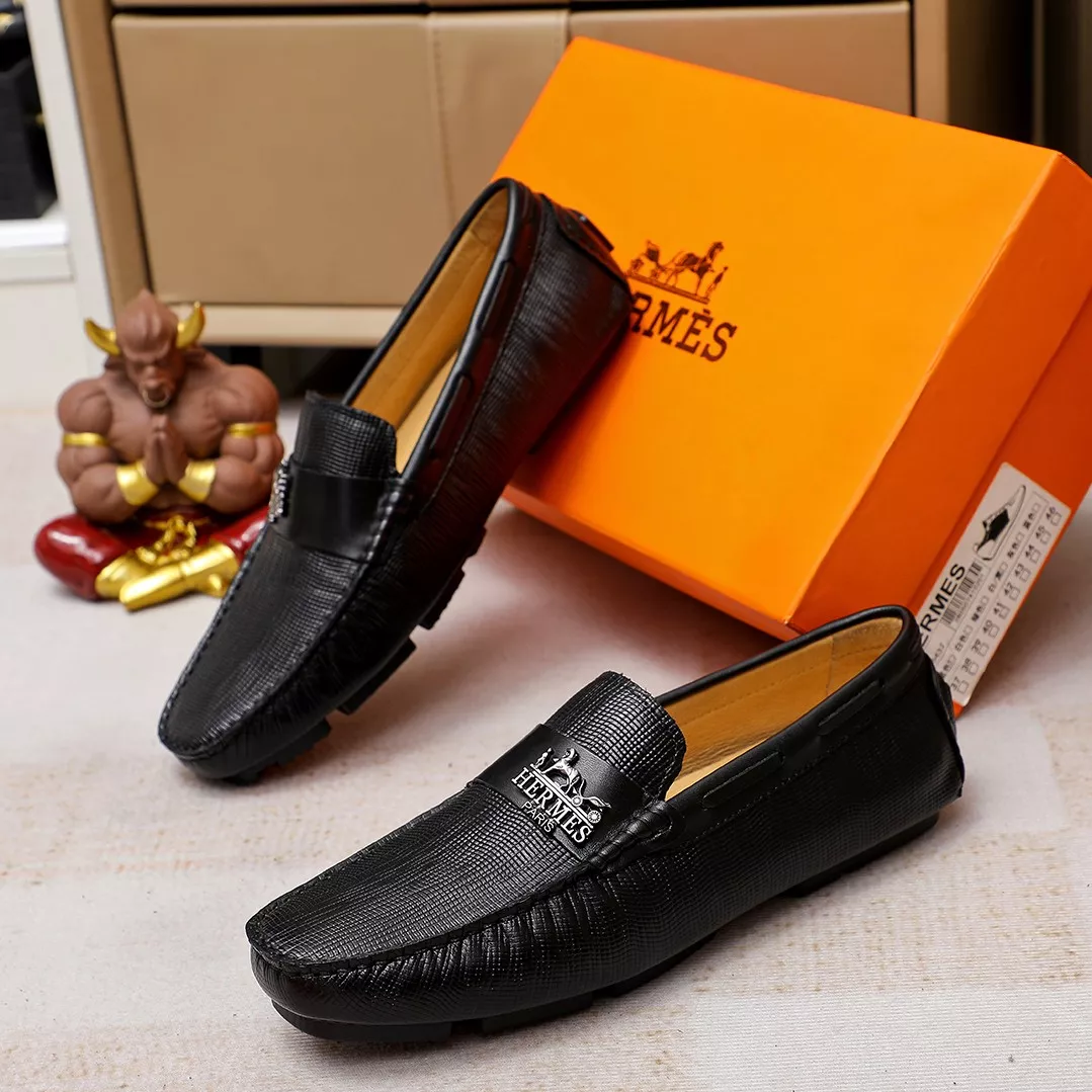 TopPick 3871 Hermes Leather Shoes For Men