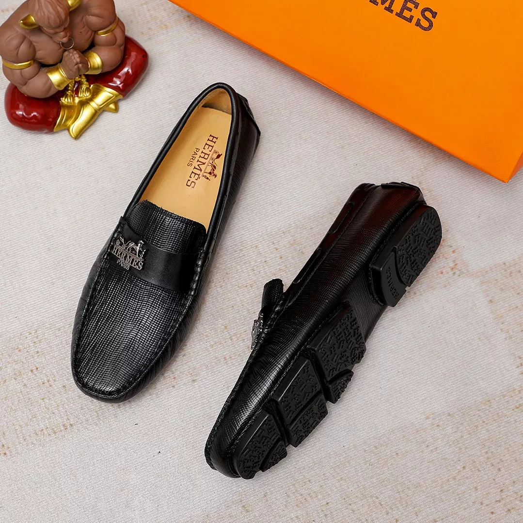TopPick 3871 Hermes Leather Shoes For Men