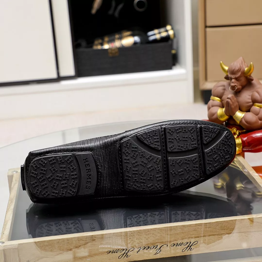 TopPick 3871 Hermes Leather Shoes For Men