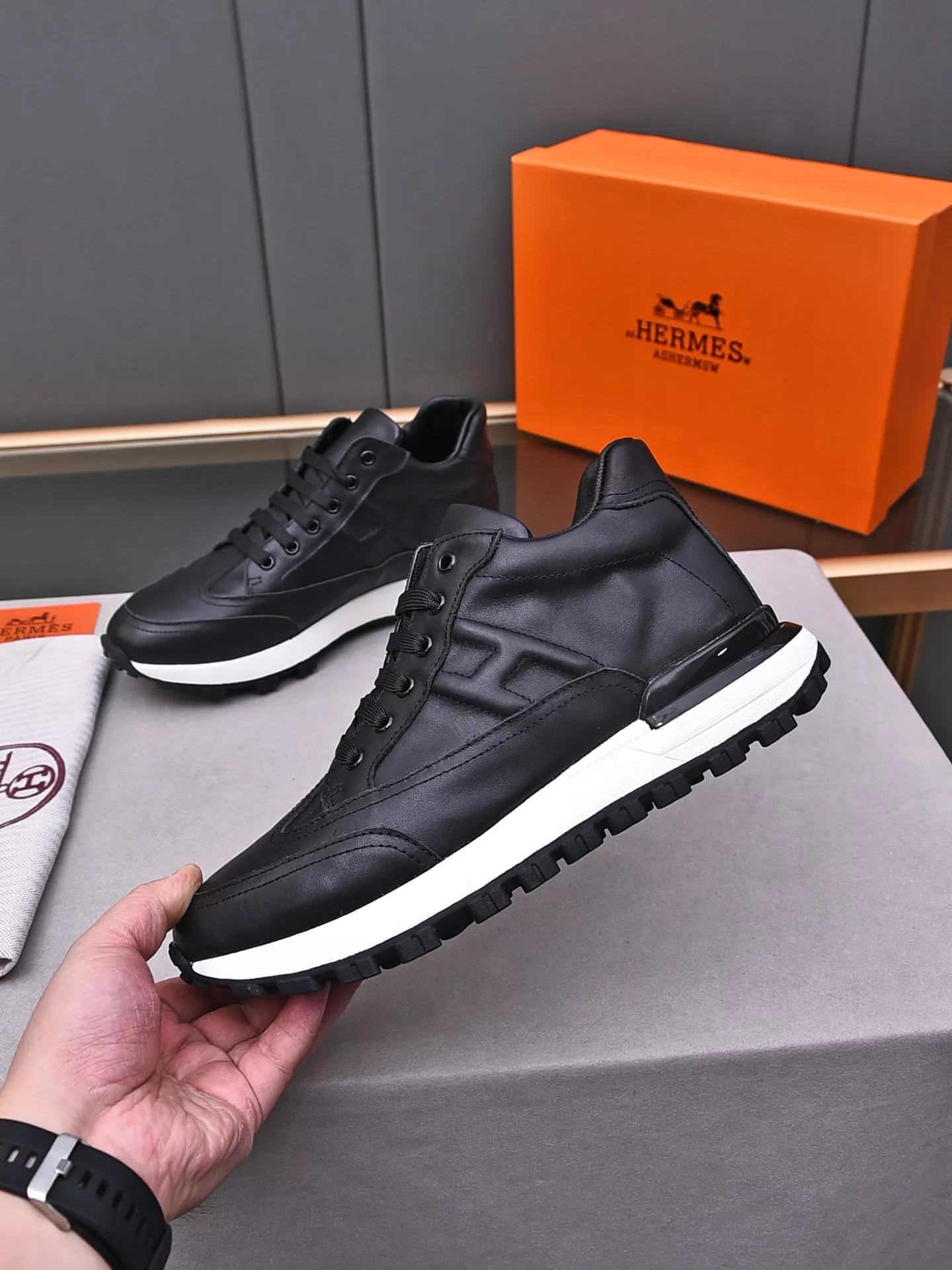 TopPick 5154 Hermes High Tops Shoes For Men