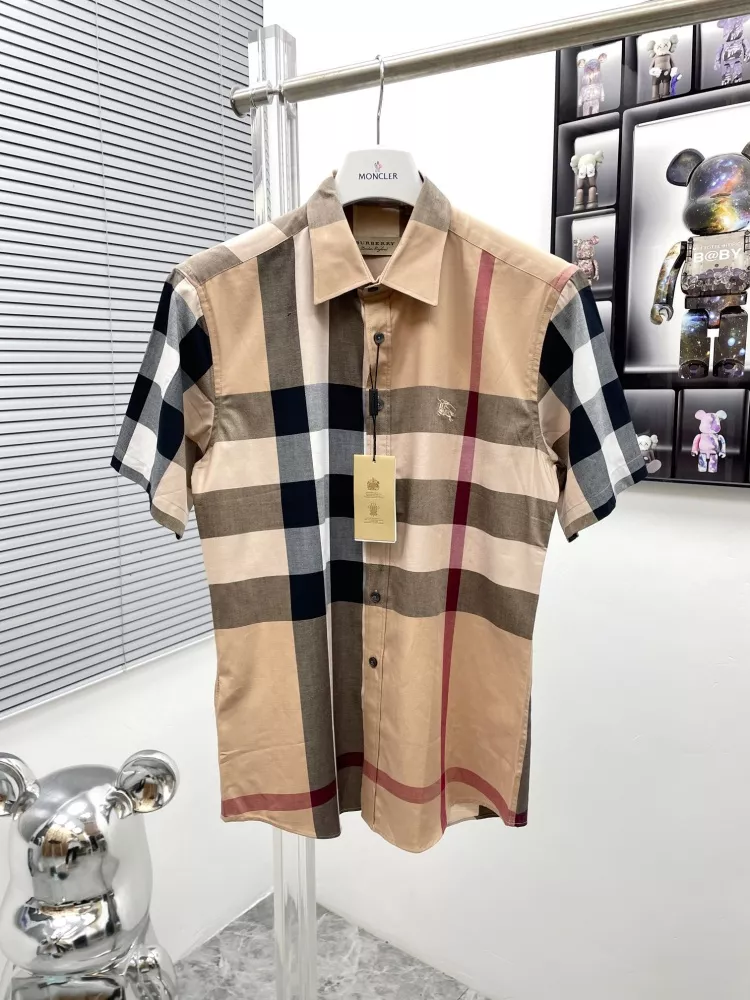 TopPick 5256 Burberry Shirts Short Sleeved For Men