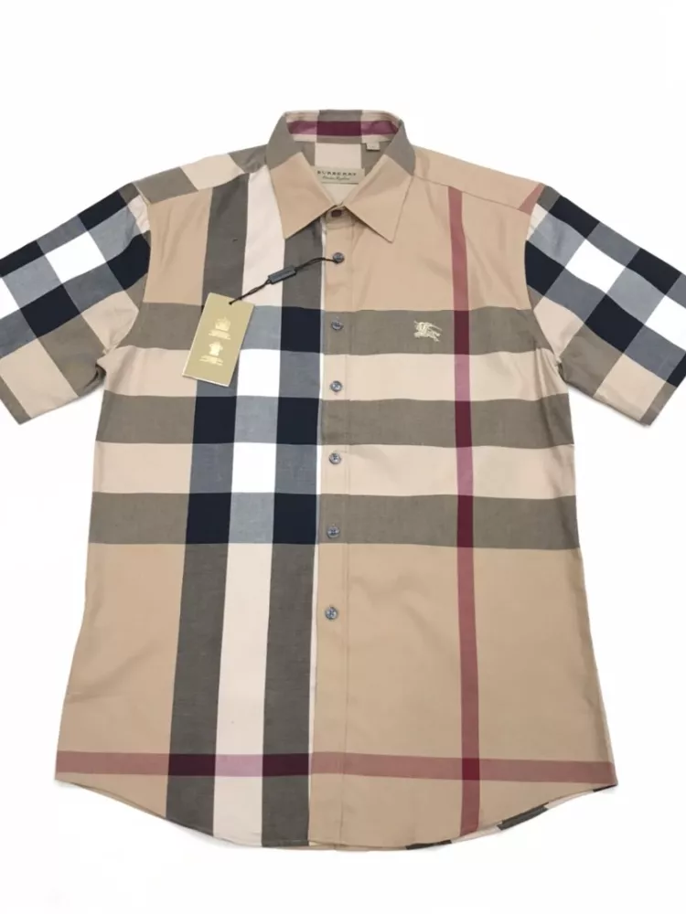 TopPick 5256 Burberry Shirts Short Sleeved For Men