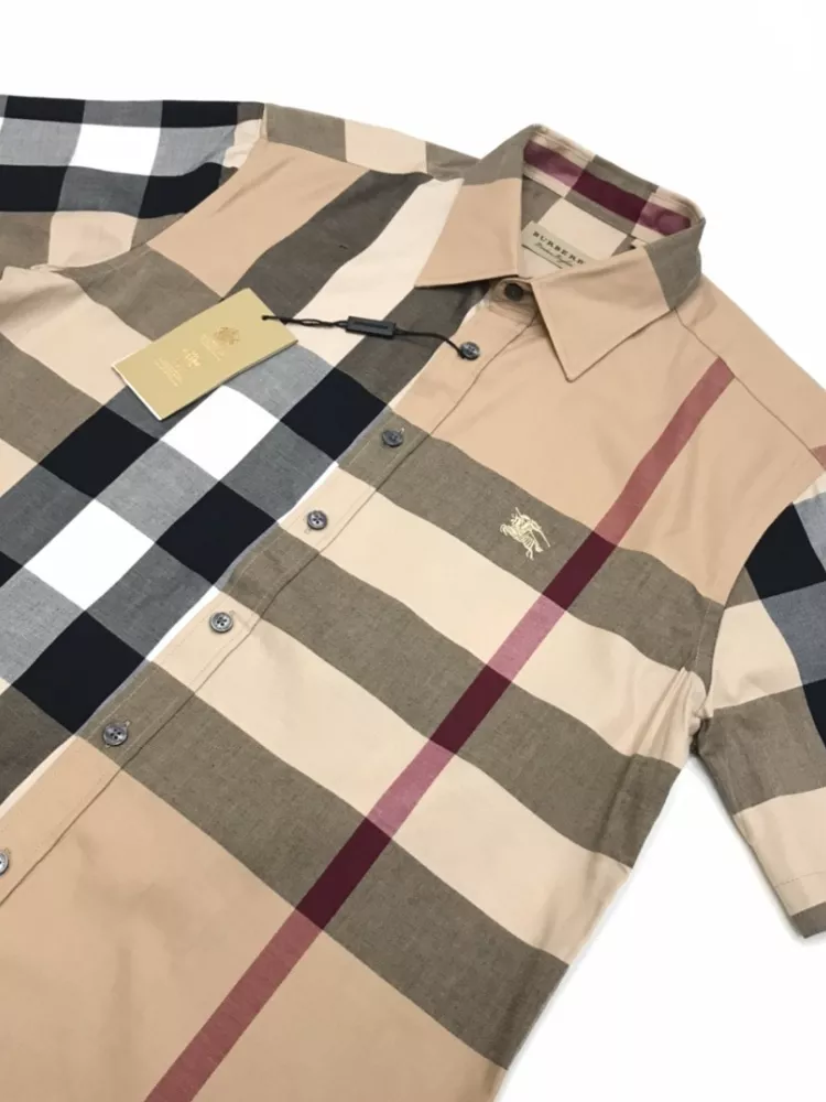 TopPick 5256 Burberry Shirts Short Sleeved For Men