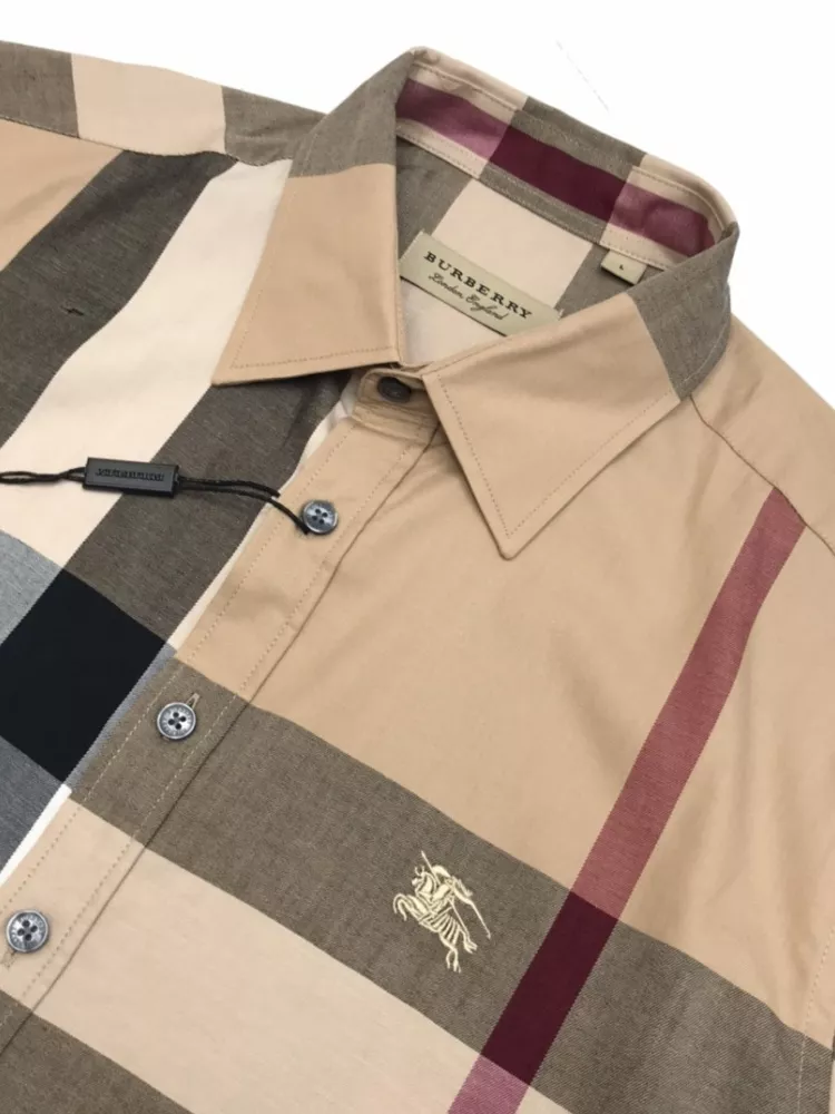 TopPick 5256 Burberry Shirts Short Sleeved For Men
