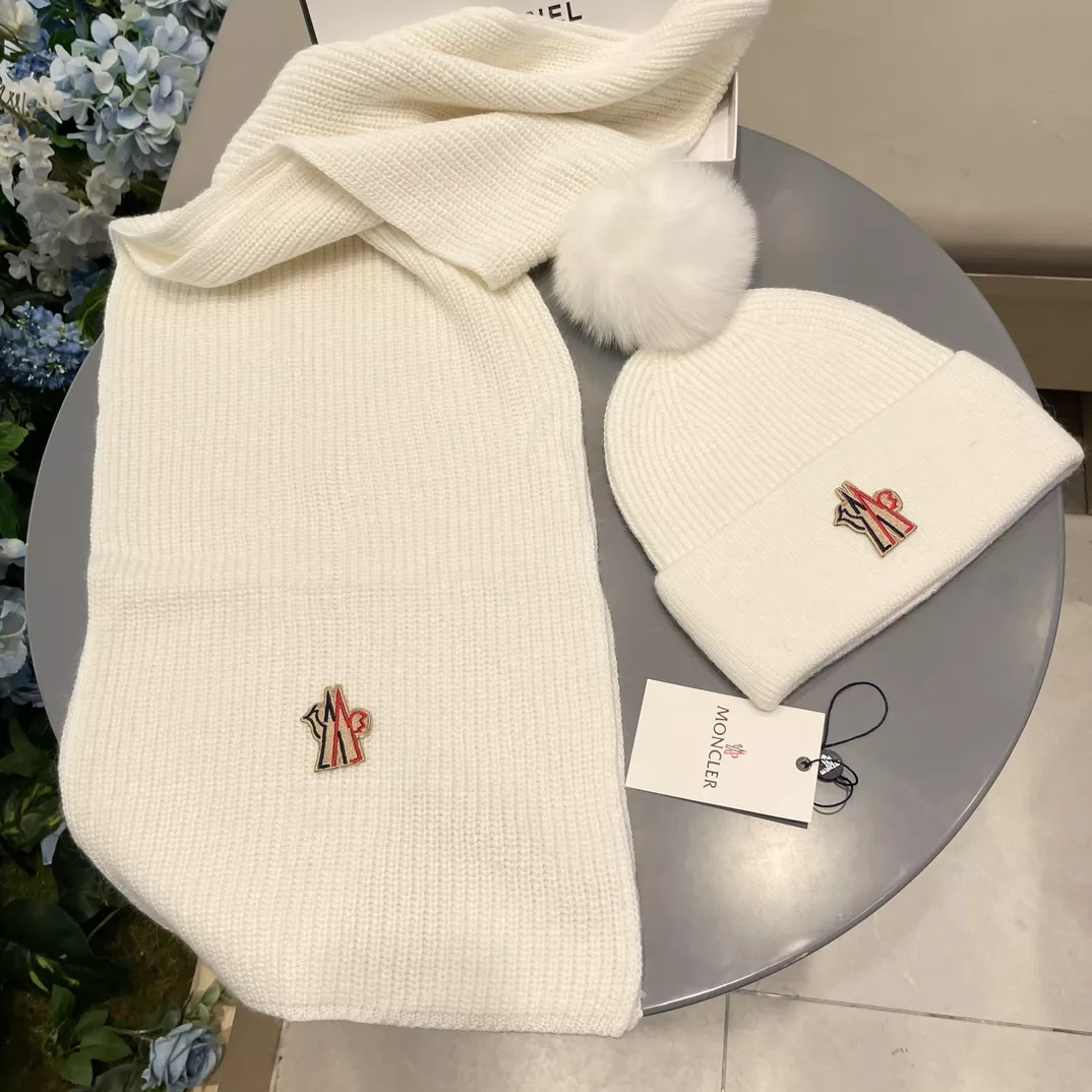 TopPick 8128 Moncler Hat and Scarf Set