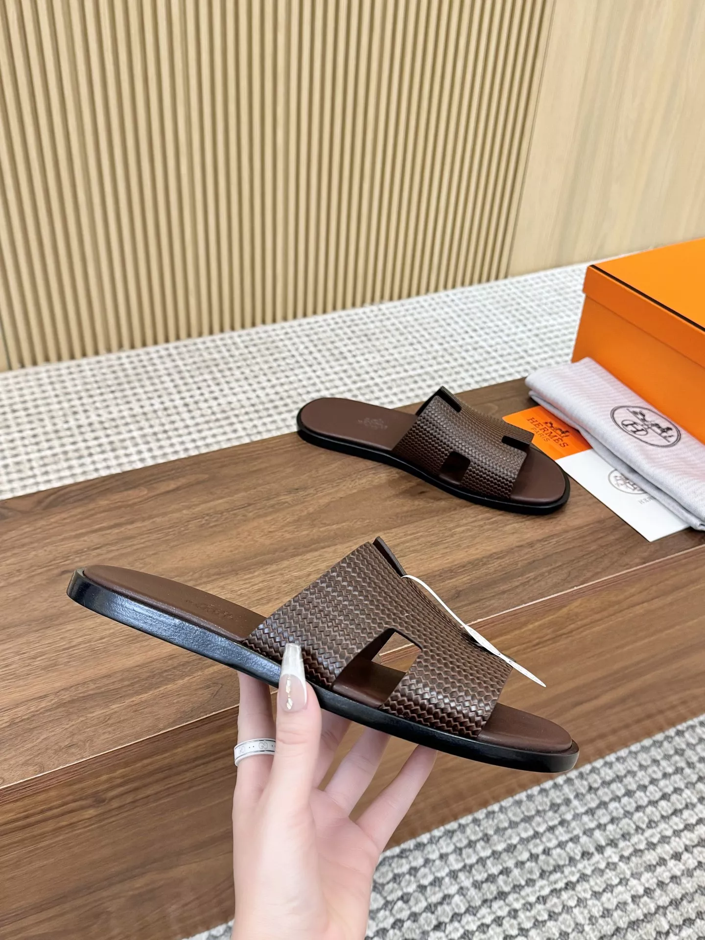 TopPick 8569 Hermes Slippers For Men