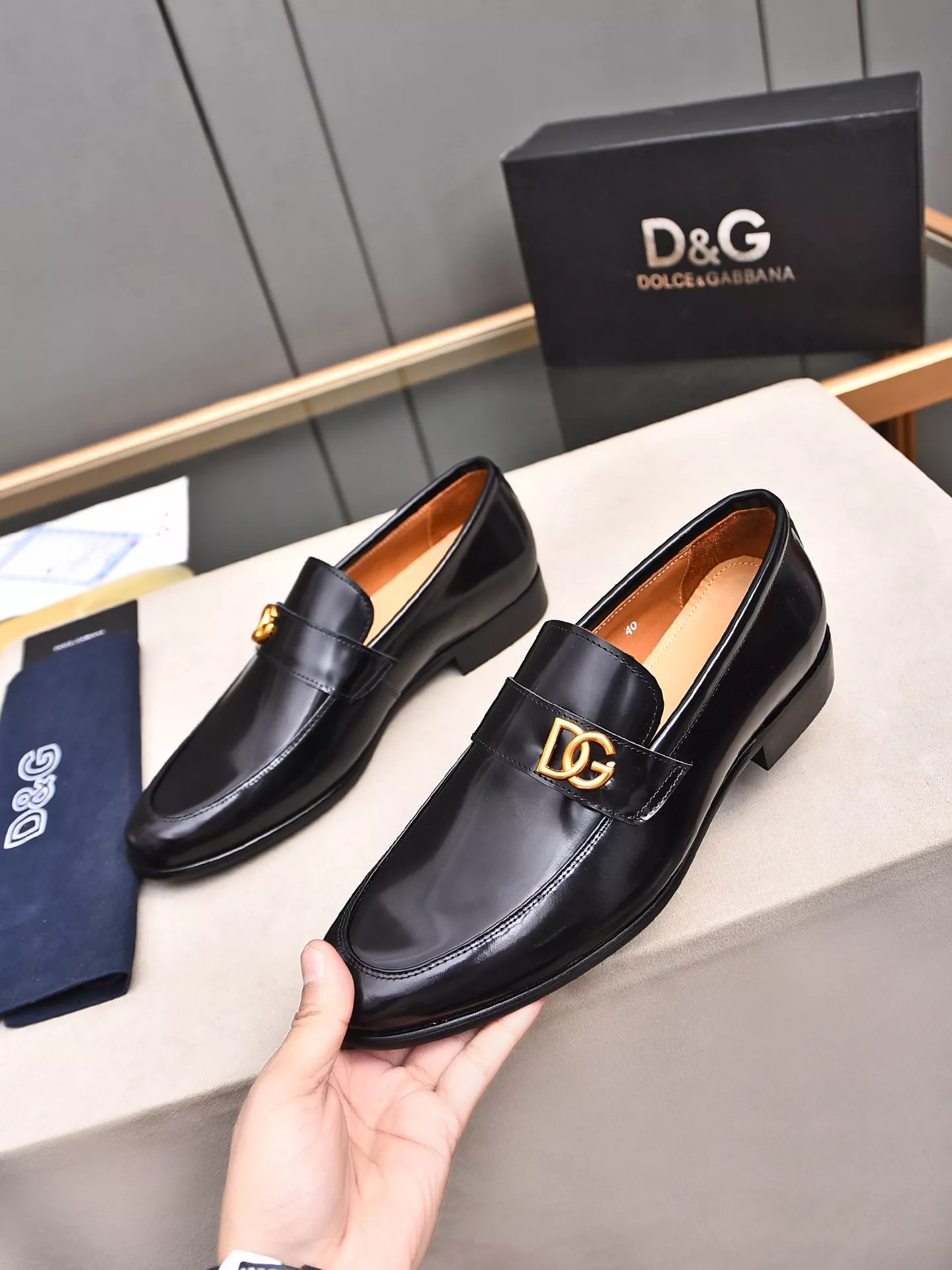 TopPick 8915 Dolce & Gabbana D&G Leather Shoes For Men