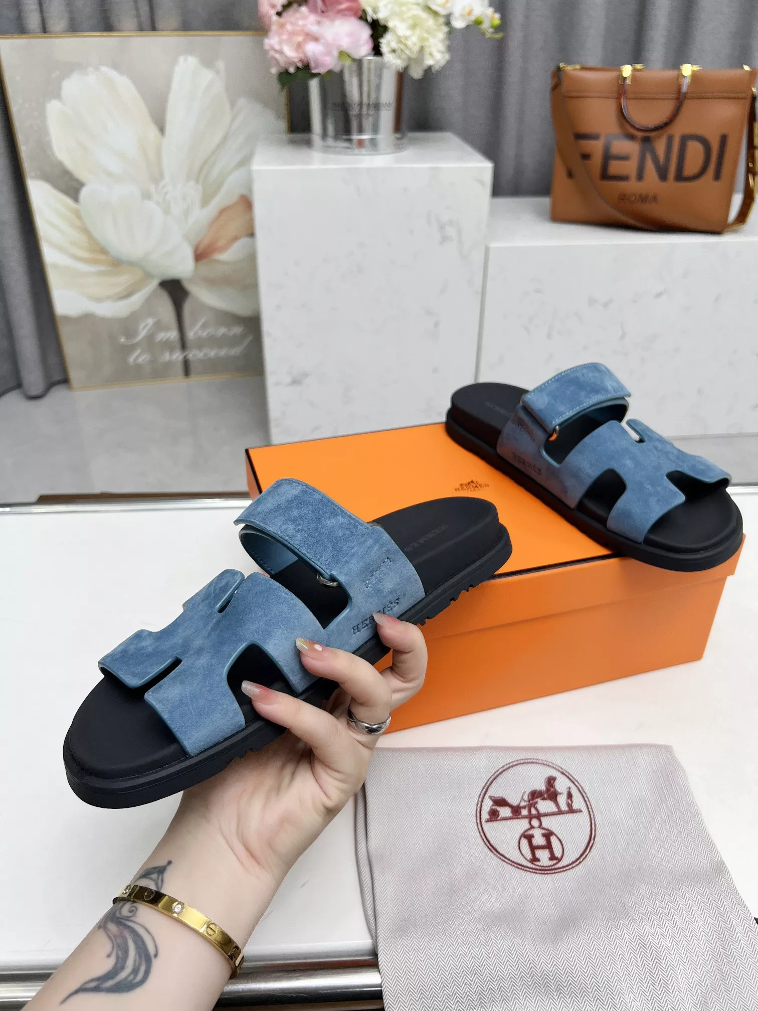TopPick 9703 Hermes Slippers For Men