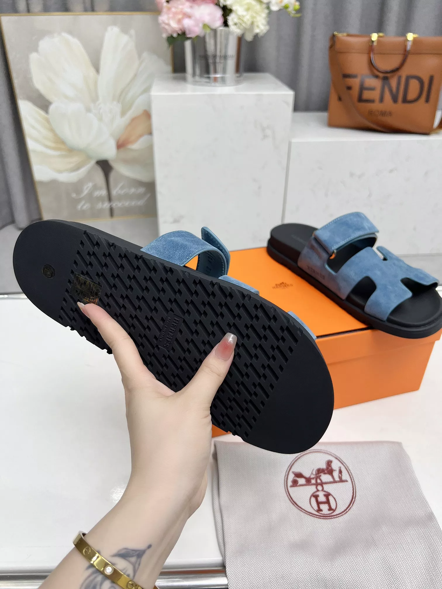TopPick 9703 Hermes Slippers For Men