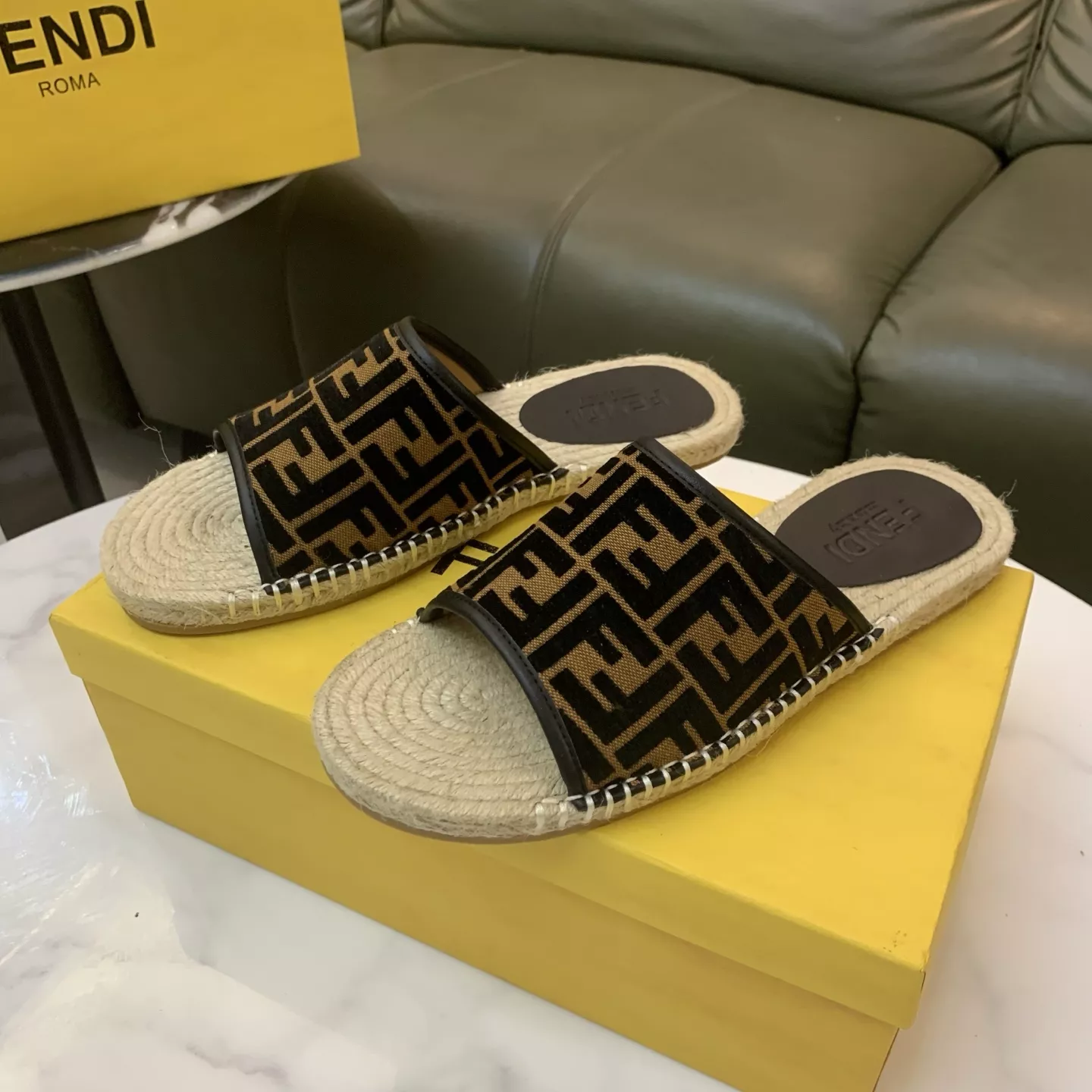 TopPick 9928 Fendi Slippers For Men