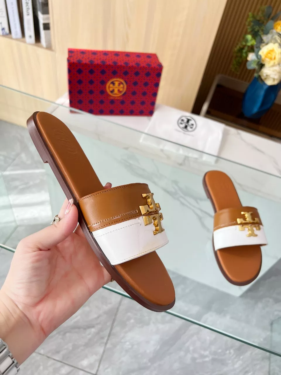 Tory Burch TB Slippers For Women Comfortable 7940