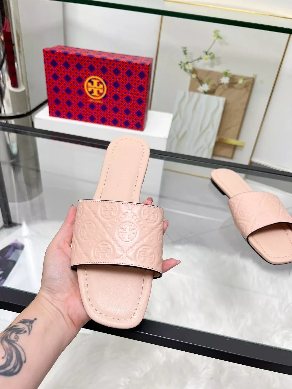 Tory Burch TB Slippers For Women Compact 4792