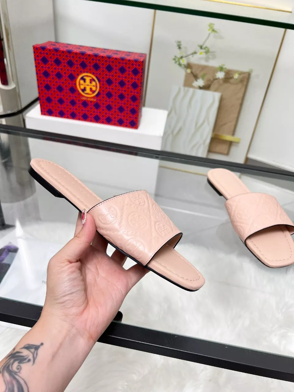 Tory Burch TB Slippers For Women Compact 4792