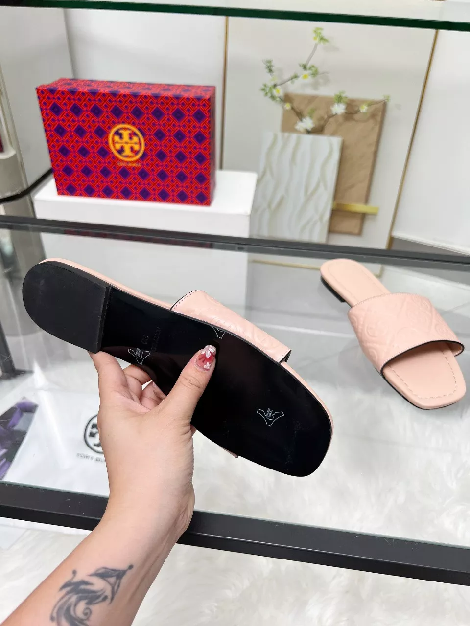 Tory Burch TB Slippers For Women Compact 4792
