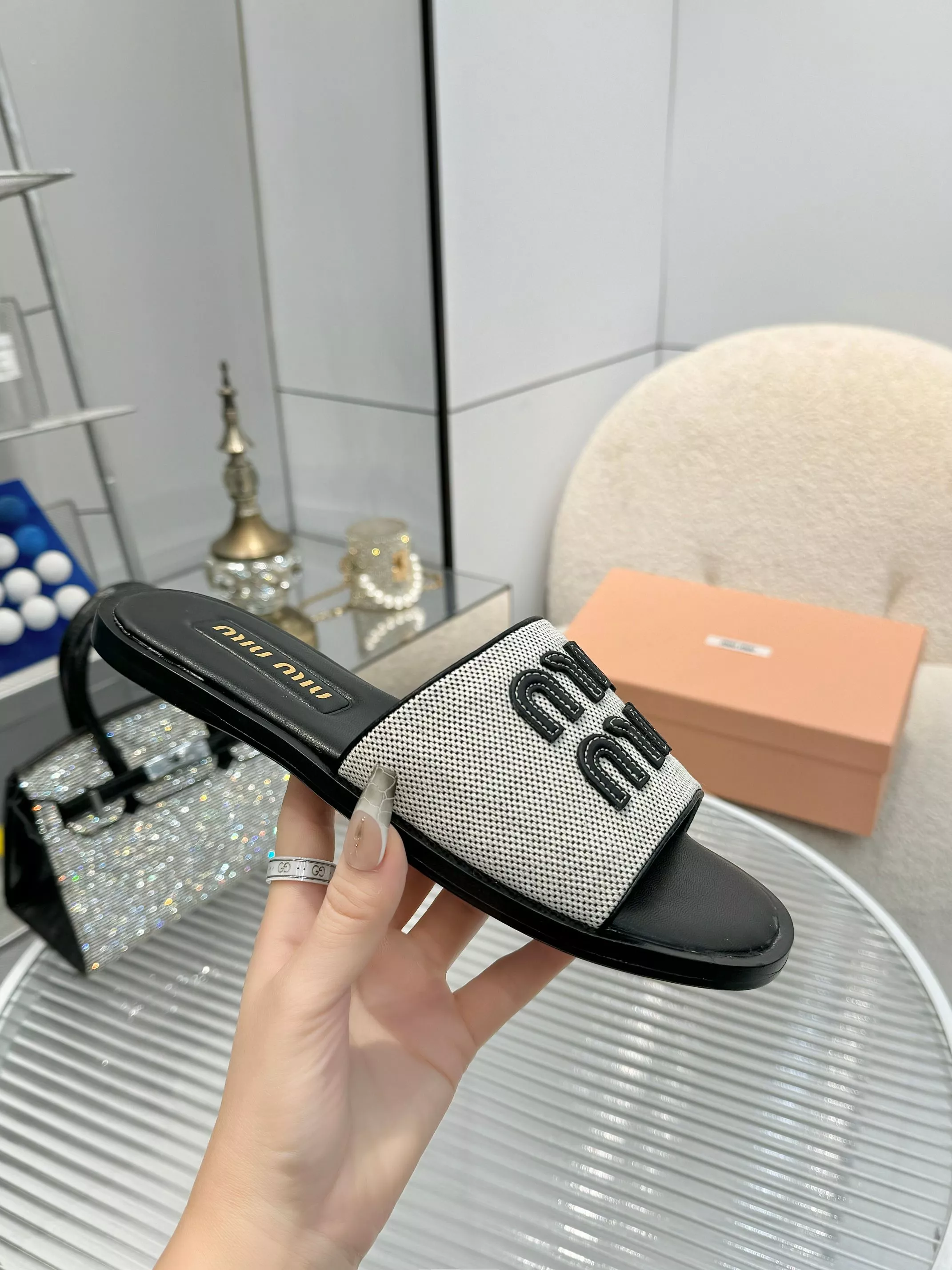 Trendsetting 1640 MIU MIU Slippers For Women
