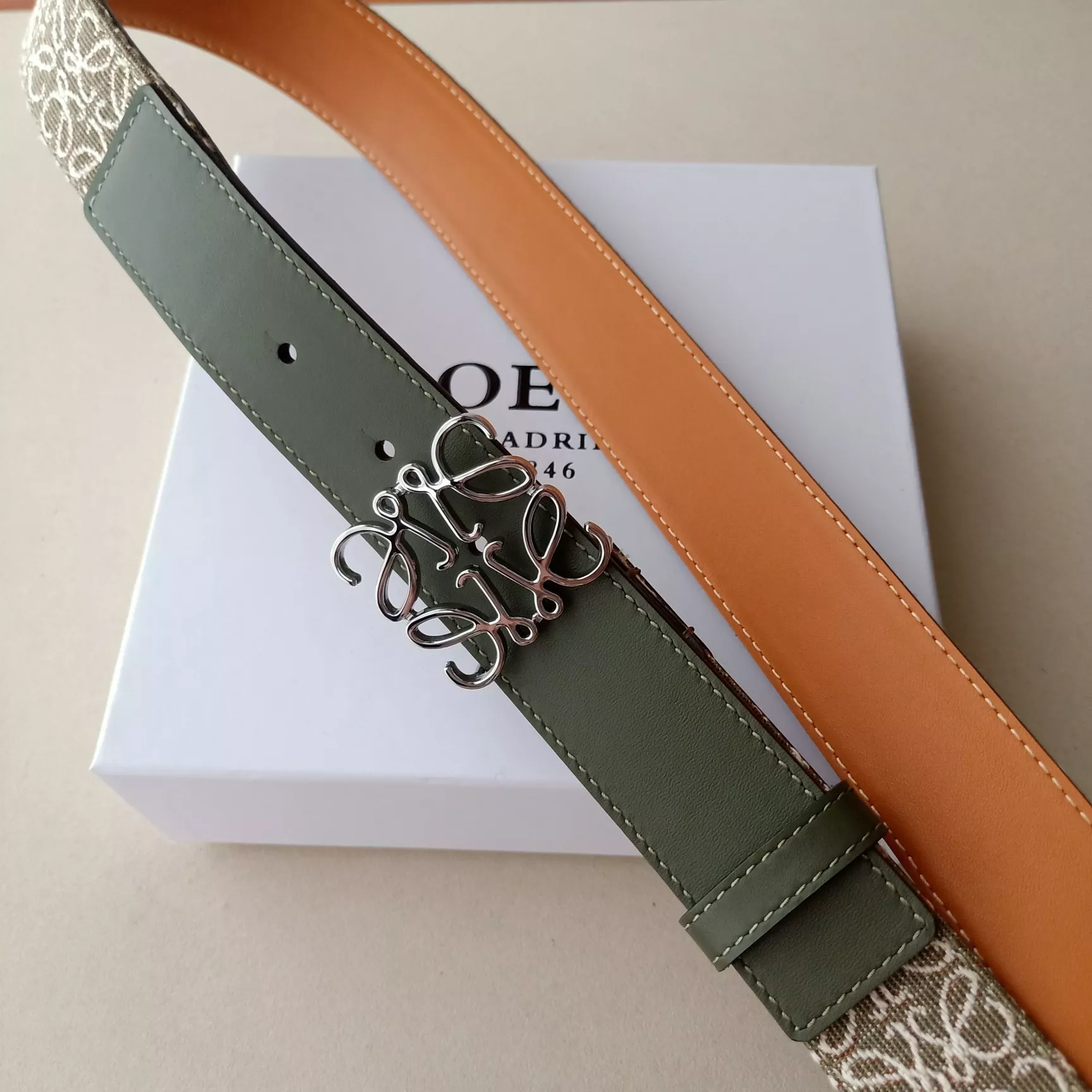 Trendsetting 1877 LOEWE AAA Quality Belts In 3.2cm For Women