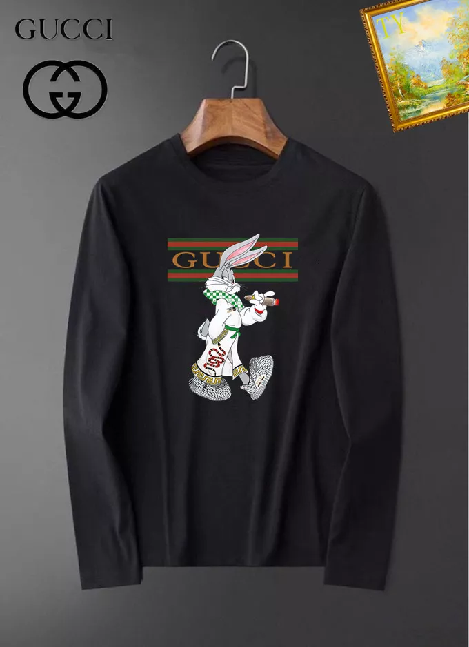Trendsetting 1945 Gucci T-Shirts Long Sleeved For Unisex