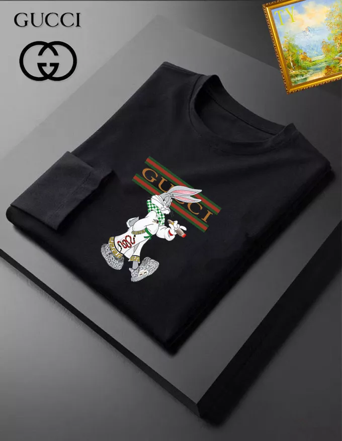 Trendsetting 1945 Gucci T-Shirts Long Sleeved For Unisex
