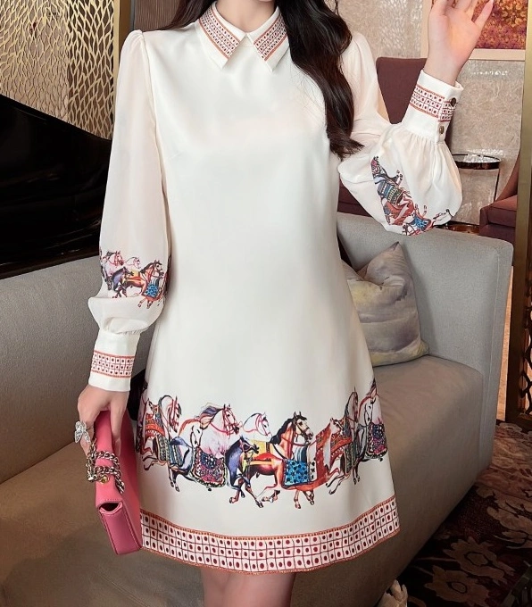 Trendsetting 2596 Hermes Dresses Long Sleeved For Women