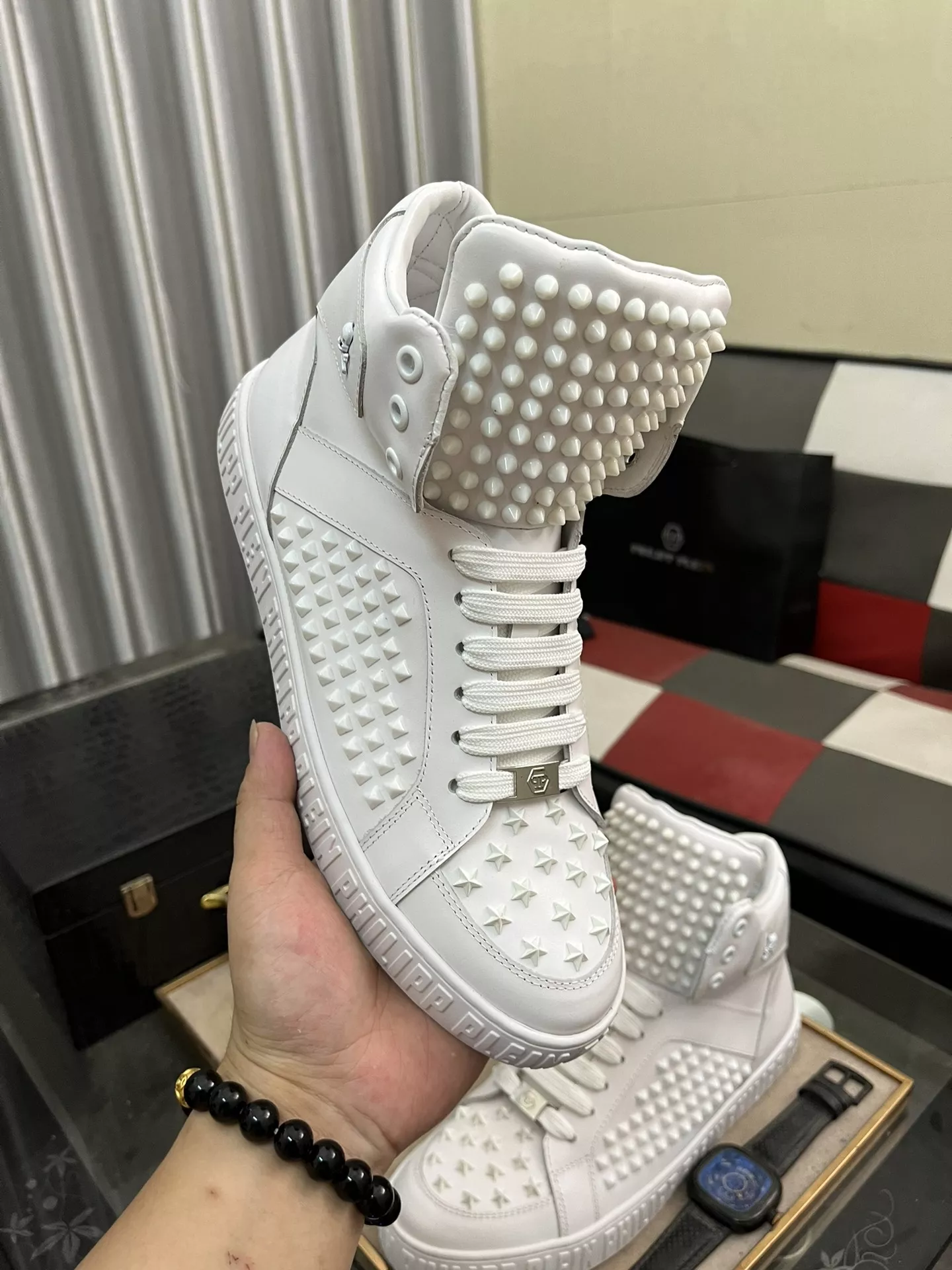 Trendsetting 6687 Philipp Plein PP High Tops Shoes For Men