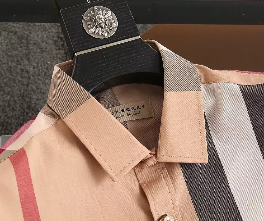 Trendsetting 7207 Burberry Shirts Short Sleeved For Men