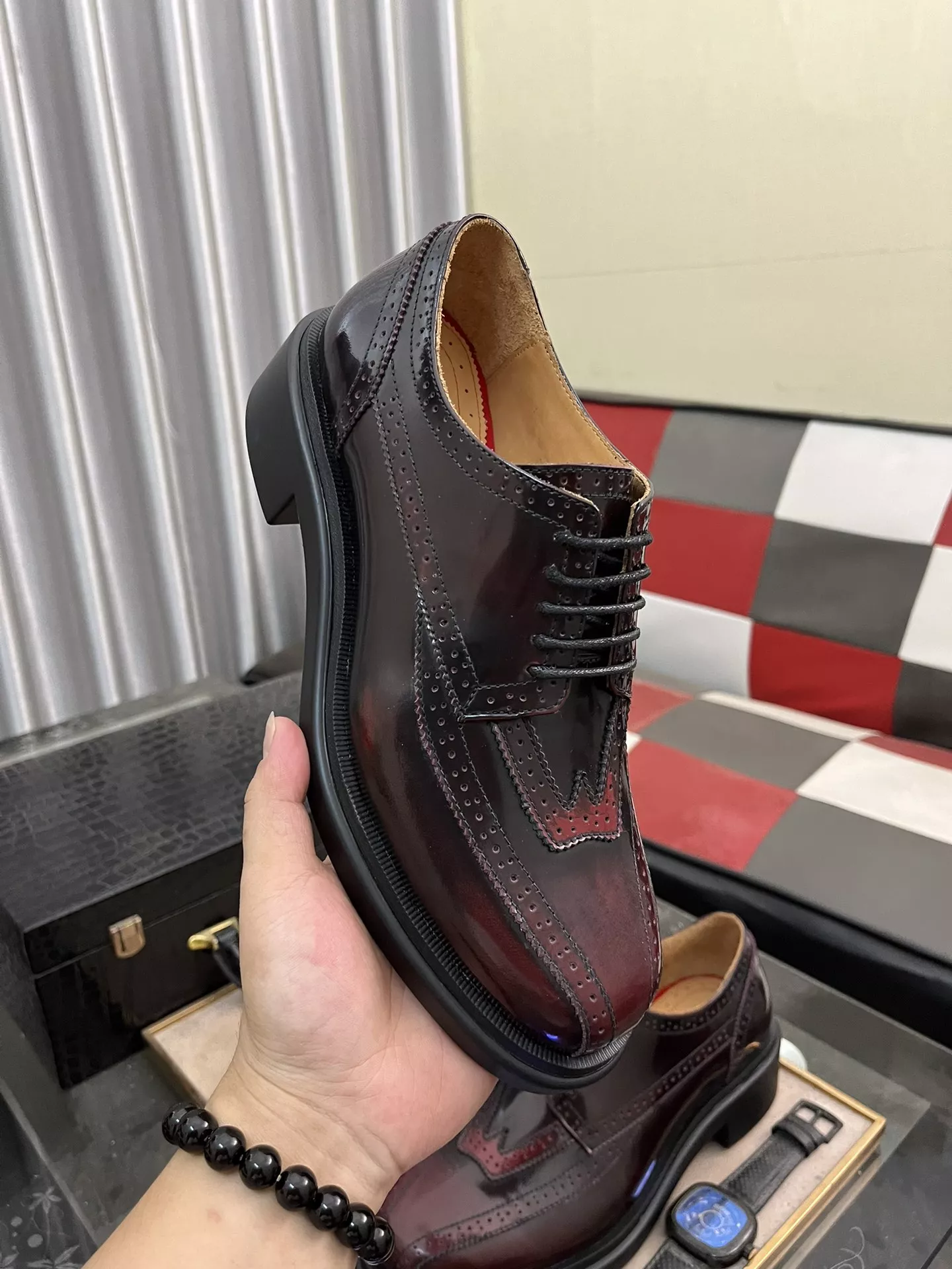 Trendsetting 7345 Christian Louboutin Leather Shoes For Men