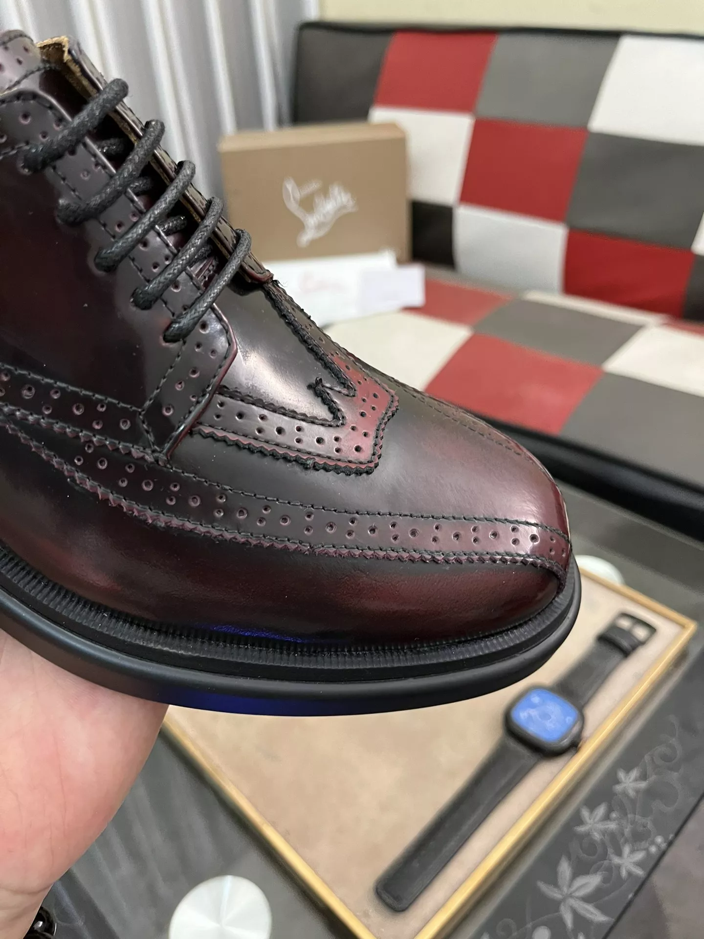 Trendsetting 7345 Christian Louboutin Leather Shoes For Men