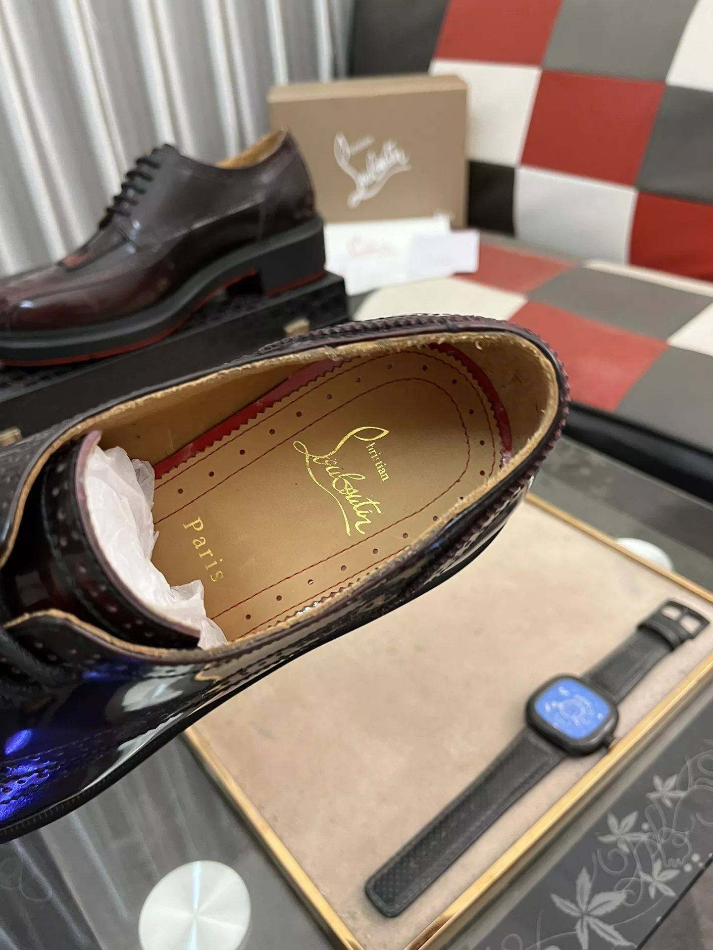 Trendsetting 7345 Christian Louboutin Leather Shoes For Men