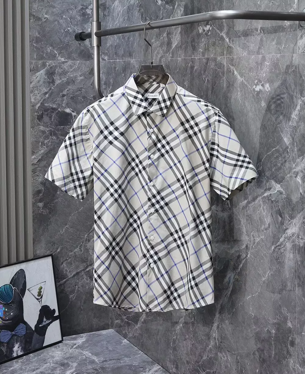 Trendsetting 8518 Burberry Shirts Short Sleeved For Men