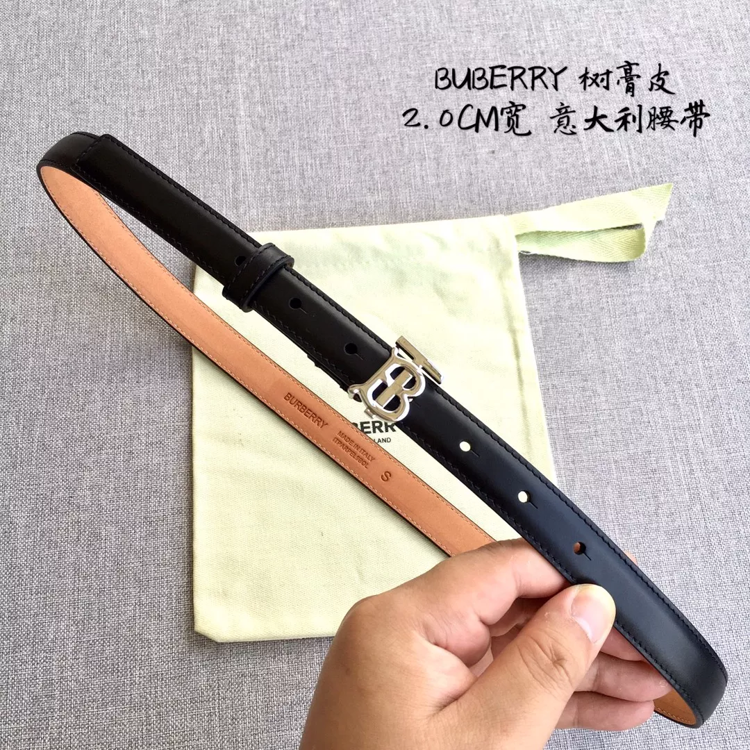 Trendy 158 Burberry AAA Quality Belts In 2.0cm For Women