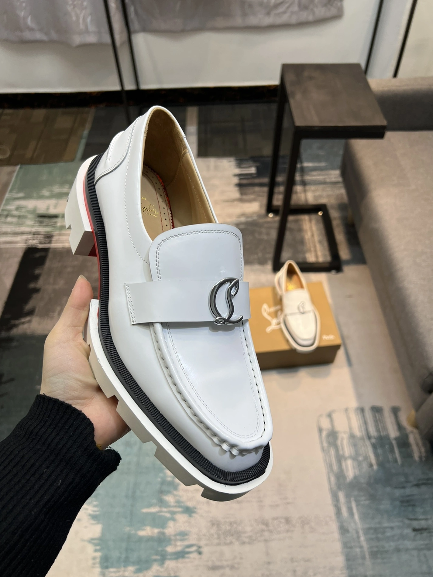 Trendy 1597 Christian Louboutin Leather Shoes For Men