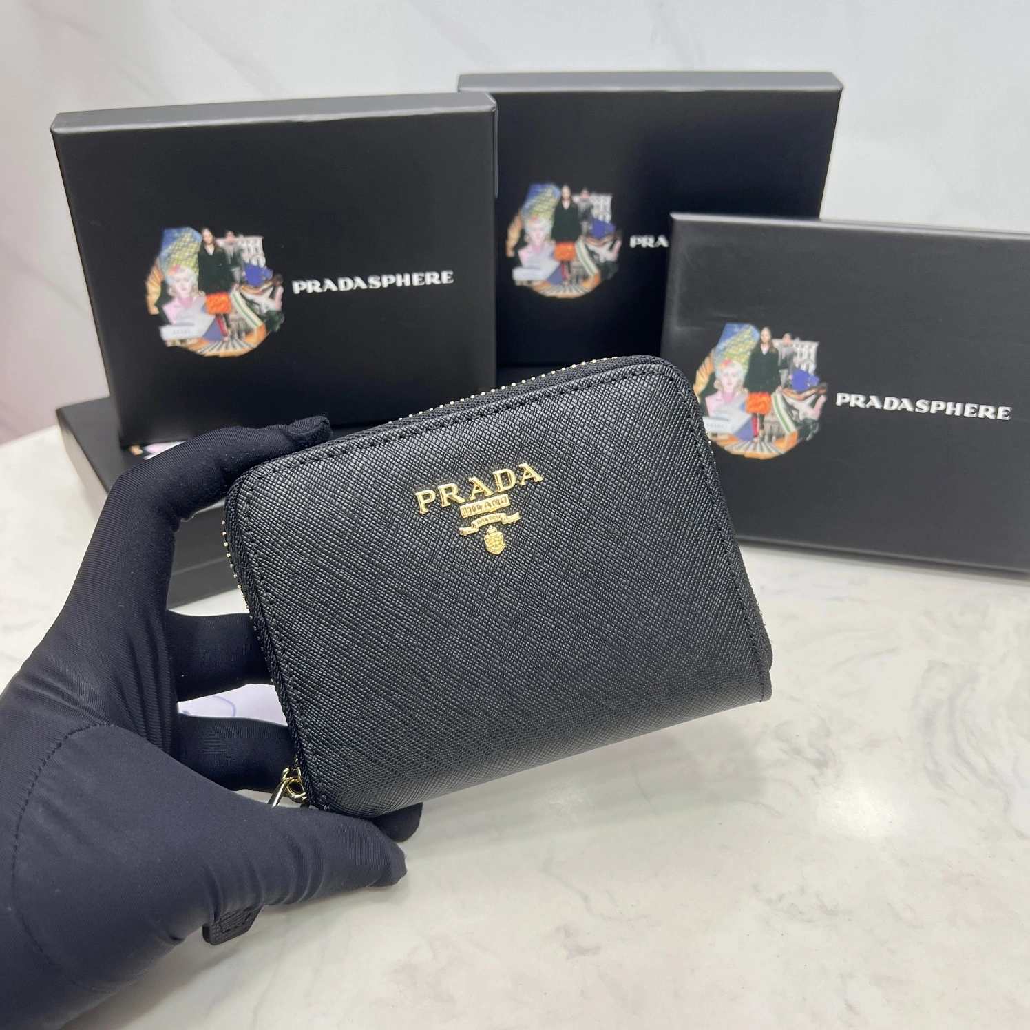 Trendy 1837 Prada AAA Quality Wallets For Women