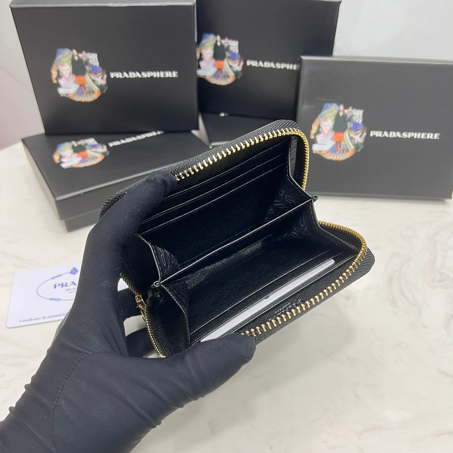 Trendy 1837 Prada AAA Quality Wallets For Women