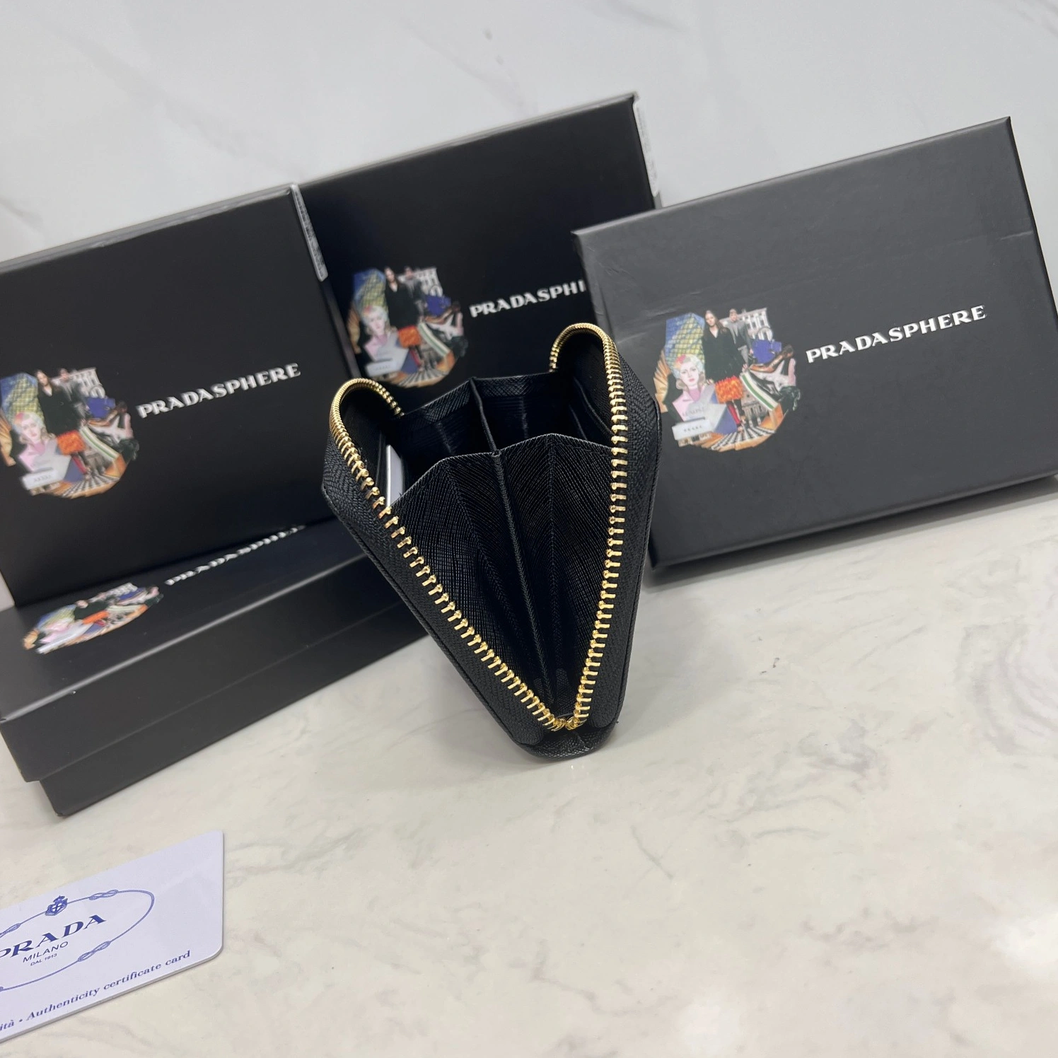 Trendy 1837 Prada AAA Quality Wallets For Women