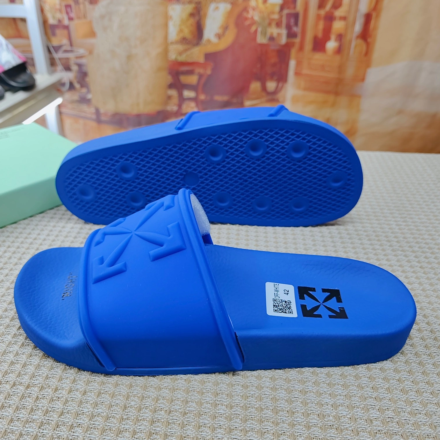 Trendy 3066 Off-White Slippers For Women