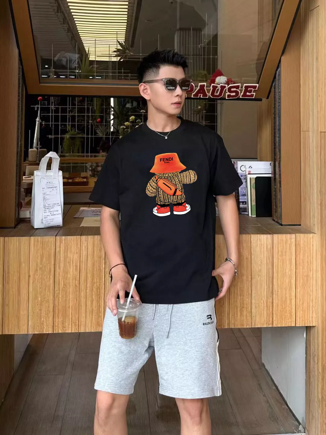 Trendy 3930 Fendi T-Shirts Short Sleeved For Unisex